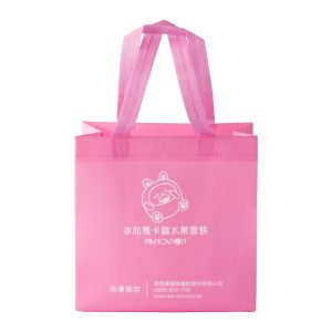 冰心馬卡龍雪餅粉色手提袋